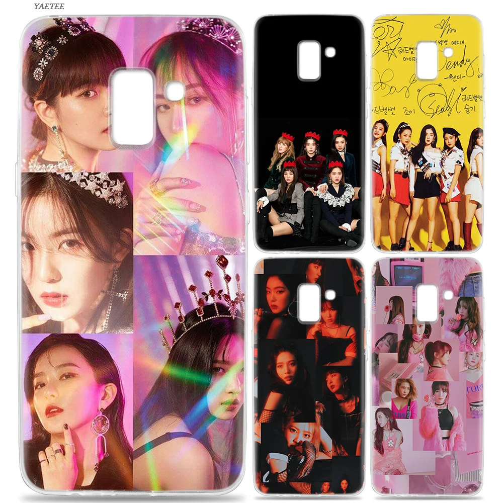 

Offical Original Painted Soft TPU Case For Samsung Galaxy J4 J6 Plus J3 J5 J7 J8 J2 Pro 2018 2016 Cover Red Velvet K Pop