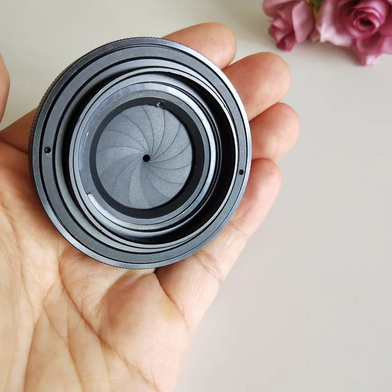  1.5mm - 25mm Zoom Microscope Amplifying Adjustable Metal Iris Diaphragm Aperture Condenser Camera l