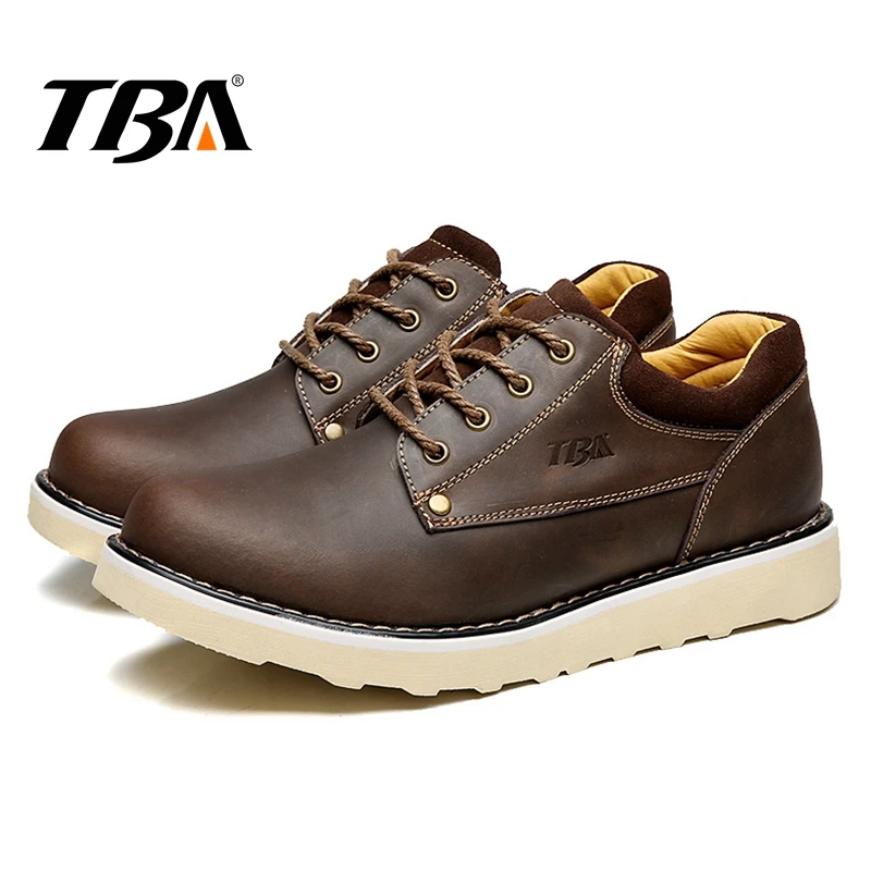 

TBA Men's Winter Sneakers Outdoor Sport Hiking Shoes Tactical Boots Genuine Leather Waterproof Men's Trekking Boots Plus Size