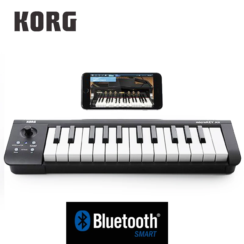 Korg MicroKEY воздуха 25/MicroKEY воздуха 37-клавиша Bluetooth и USB MIDI контроллер беспроводное подключение к iPad, iPhone, Mac или Windows