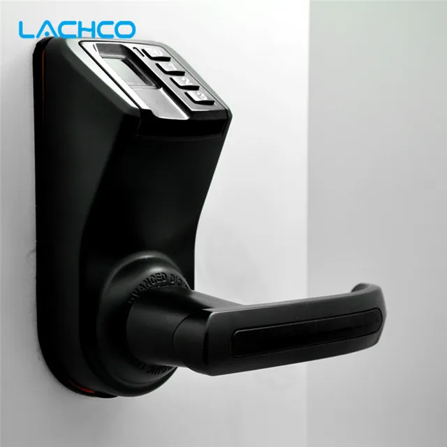 LACHCO LS911 Black LS9 Biometric Door Lock Fingerprint, Password ... LACHCO LS911 Black LS9 Biometric Door Lock Fingerprint, Password ...