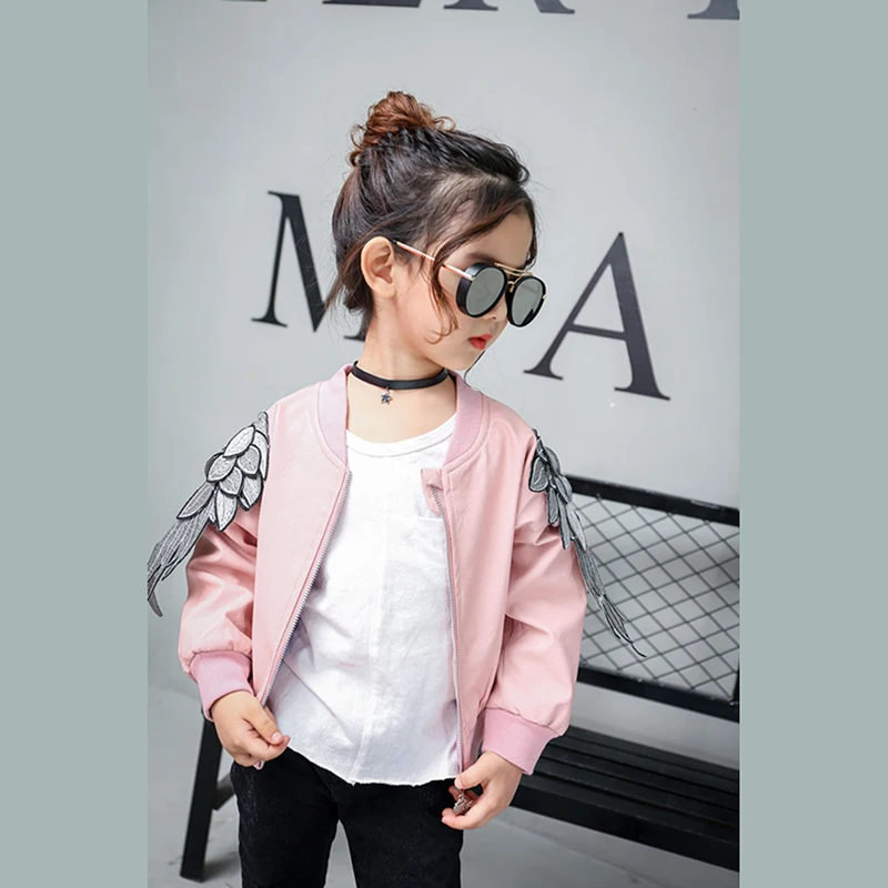 

2019 new Autumn Fashion Wing Girl Jacket Jacket Temperament Child Clothes Cool Children's Jacket Handsome Girl