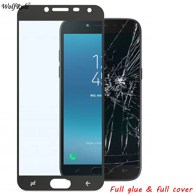 2 шт ЖК экран протектор для Samsung Galaxy J4 2018 полное клеевое стекло J400F покрытие