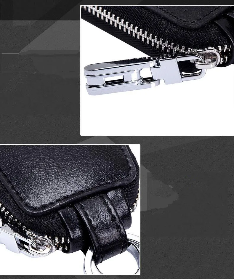 Модная ключница, кошелек из натуральной кожи, унисекс, однотонный кошелек для ключей, органайзер для ключей, сумка, автомобильная ключница для ключей, сумка DC163