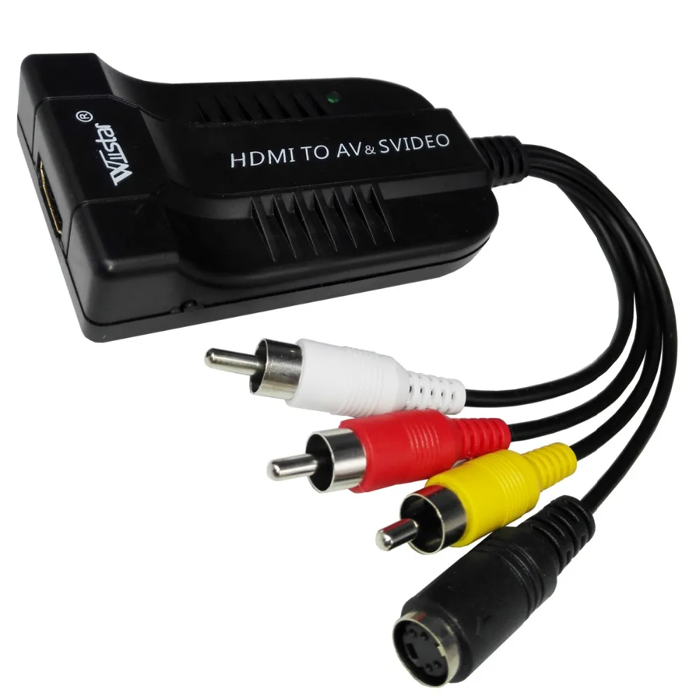 Лучшее решение VX8812 1080p HDMI К AV/S видео адаптер S-Video, hdmi2av+ s CVBS видео преобразователь, hdmi К av и svido rca