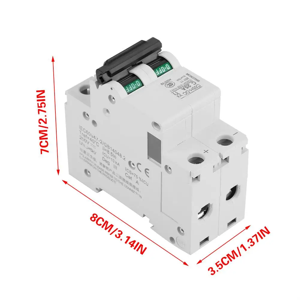 Generic 2p 250v Dc Miniature Circuit Breaker 25a 40a Lowvoltage
