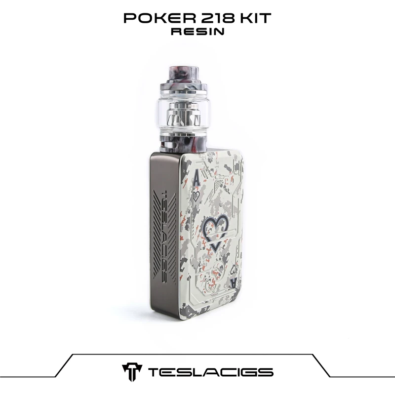 Оригинальный Teslacigs Poker 218 TC электронная сигарета набор Вт покерная коробка мод с 2