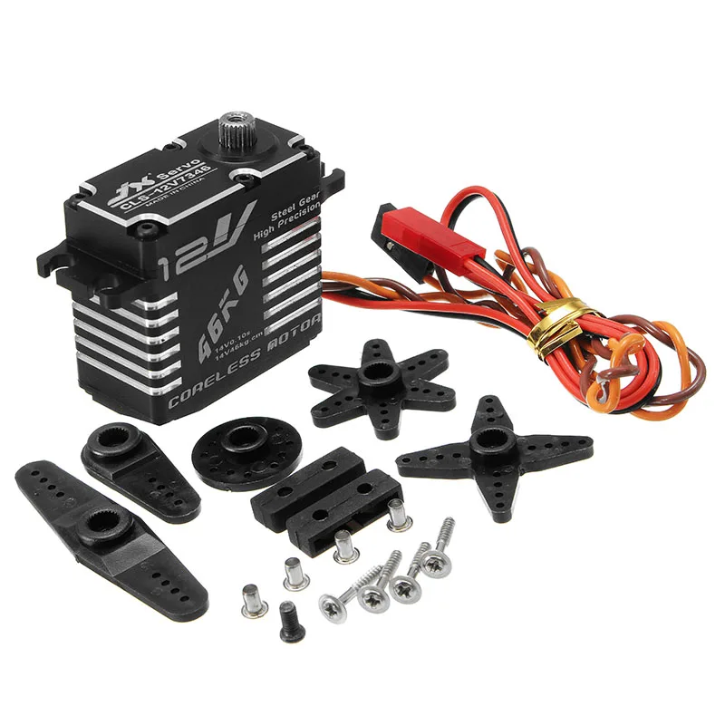 

Newest JX CLS-HV7346MG 46KG HV High Precision Steel Gear Digital Coreless Servo Waterproof Servos For RC Helicopter Parts Accs