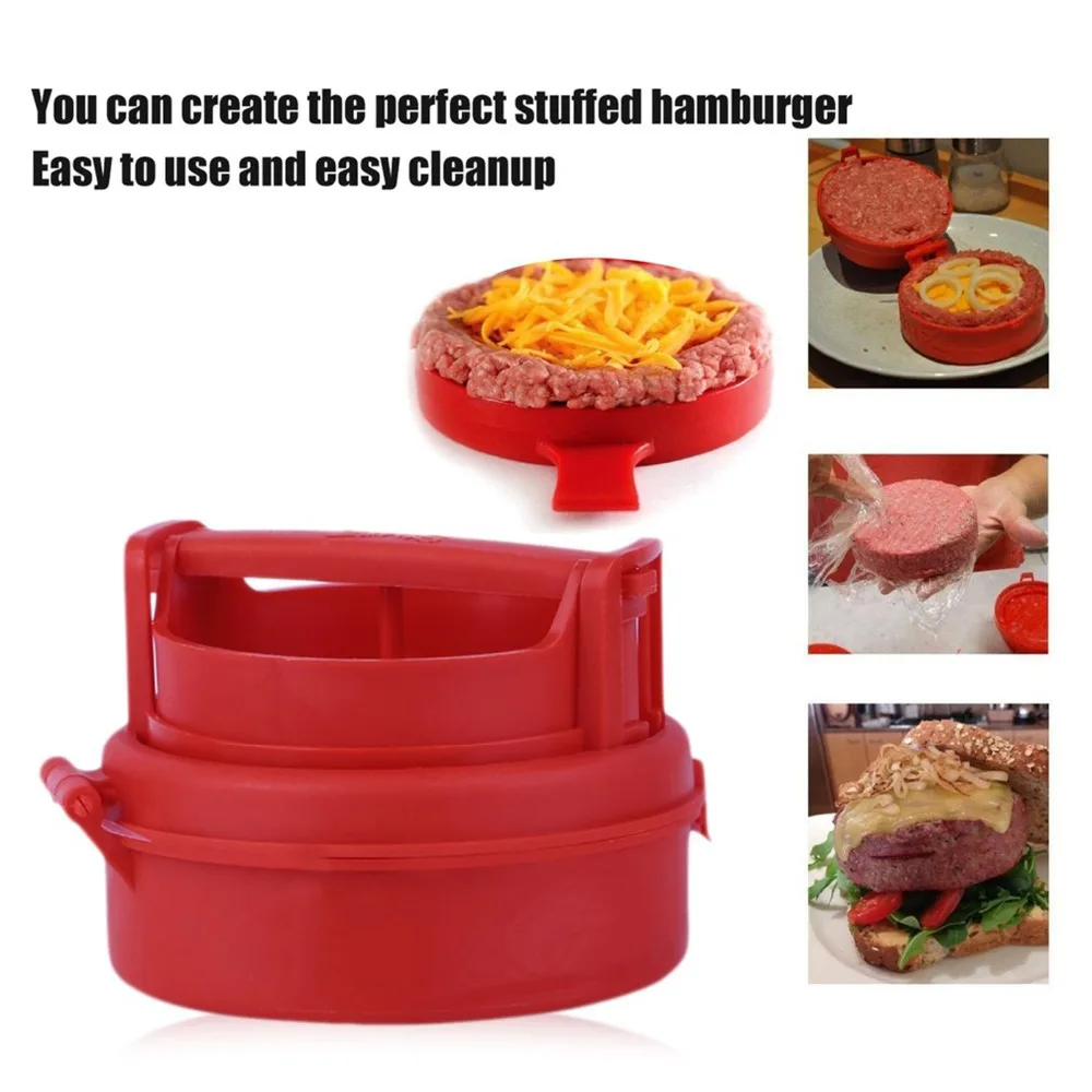 

Plastic Manual Hamburger Forms Press Burger Patties Maker Press Chef Cutlets Stuffed Hamburger Mold Grill Kitchen Tools Gadgets