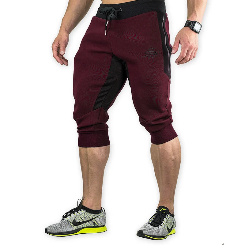 Новые летние Брендовые мужские спортивные тонкие шорты для бега, мужские черные шорты для бодибилдинга, мужские шорты для фитнеса и тренажерного зала - Цвет: 1