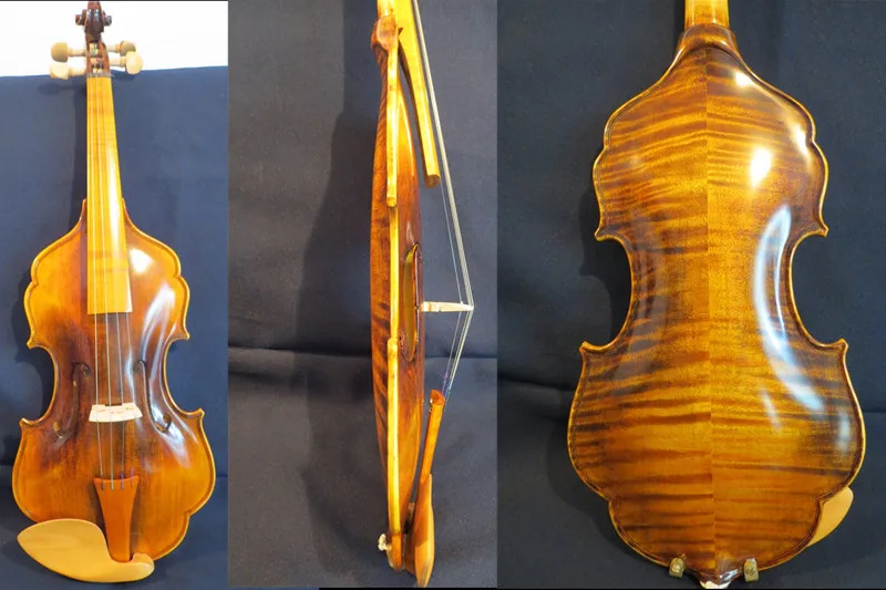 Unique design baroque style no rib violin 4/4 big bright sound #12056