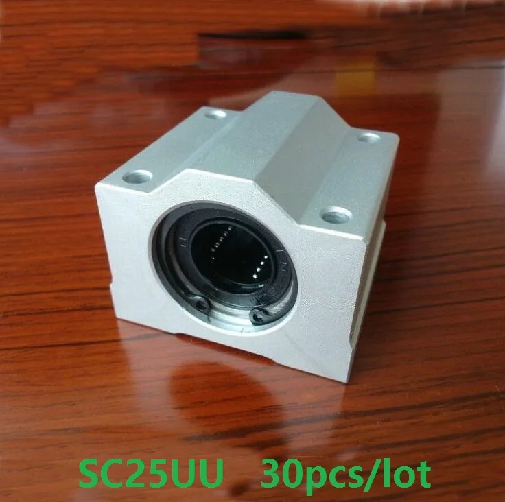 30 шт./лот SC25UU SCS25UU подшипник 25 мм Линейный Блок Корпуса линейный направляющий вал