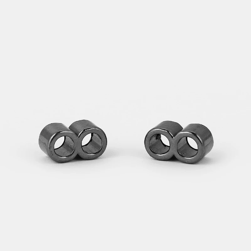 

10pcs Gun Black Charms Double Hole Slider Spacer Beads For 3mm Round Leather Cord Diy Bracelet Jewelry Findings Material