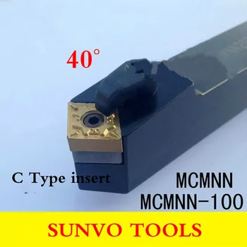 

Angle 40 M model CNC turning Tool Holde MCMNN2020K12-80 OR MCMNN2020K12-100 MCMNN Use carbide CNMG120404 insert MCMNN