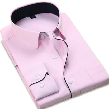 

Men Long Sleeve Business Dress Formal Shirts,Turn-down Collar Solid Candy Color Pure Cotton Oxofrd Mixed Color Business Shirts