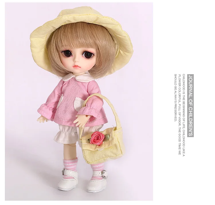 BJD одежда 1/8 милое мини платье или костюм для лати желтое Lumi Haru Sunny Body Doll Одежда Аксессуары OUENEIFS