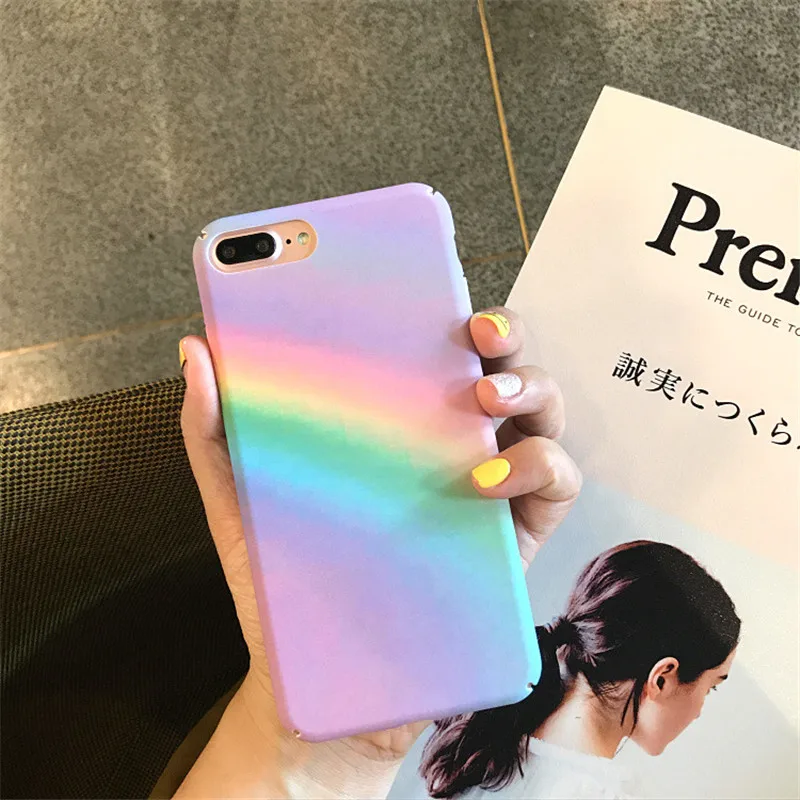 Rainbow Hard PC Phone Case For iPhone 7 7Plus Cover Coque Cute 8 8Plus 6 6Plus 6s Plus X XS XR Max |