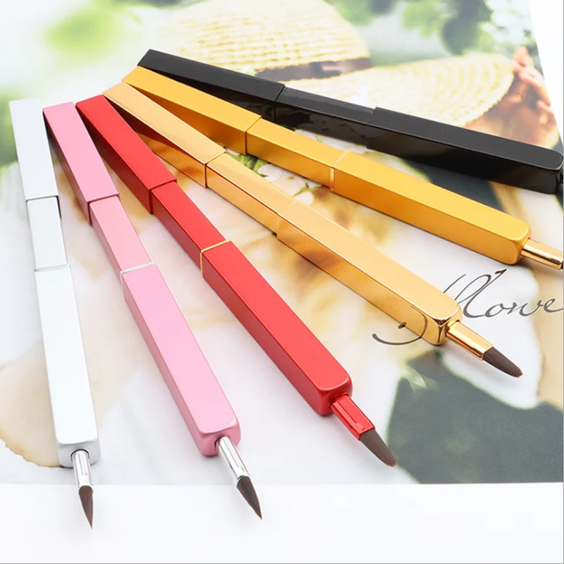 

New Retractable Lip Brush Rose Gold Portable Makeup Brushes Cosmetic Tool for Lipstick Lip Gloss Foundation Brush
