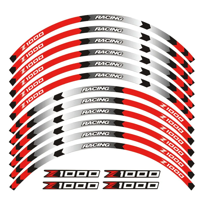 Refletores para Roda de Motocicleta para Kawasaki Adesivos Polegadas Z1000 17 6 Adesivos refletores para roda de motocicleta, para kawasaki z1000, 17 polegadas