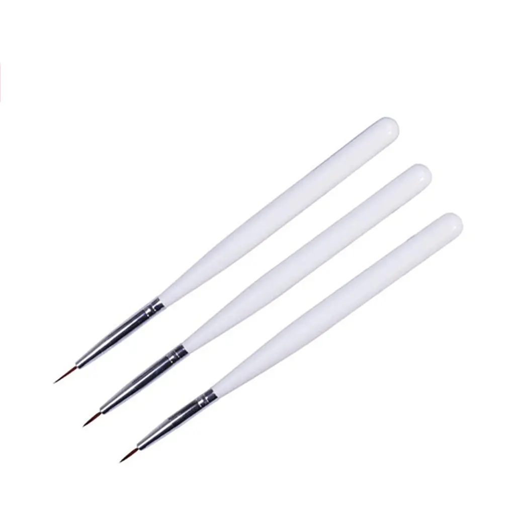 

3Pcs/set Nail Art Liner Painting Drawing Pen Brush Tool Set Kit Short Strokes Striping Brushes