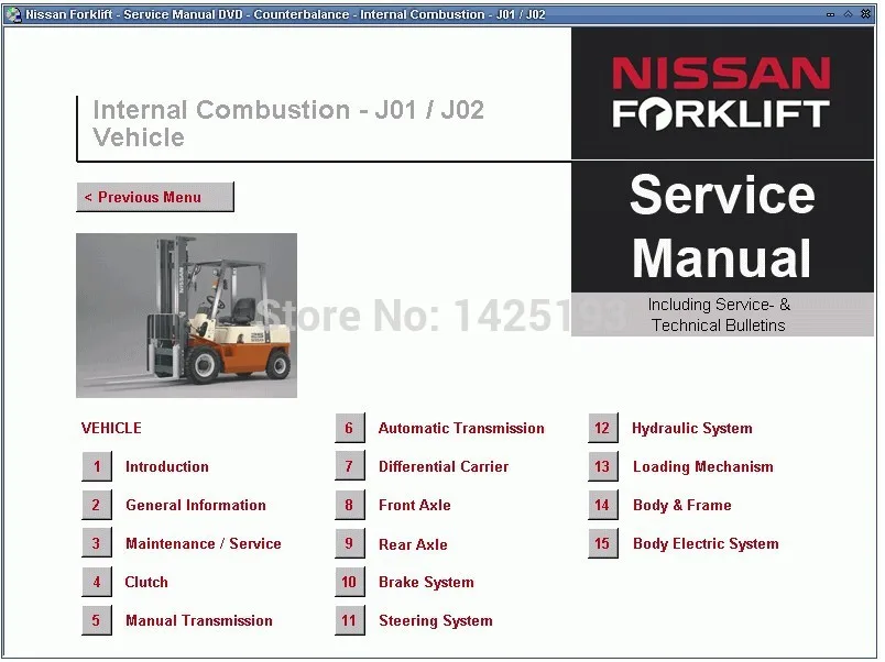 Nissan forklift manual repair