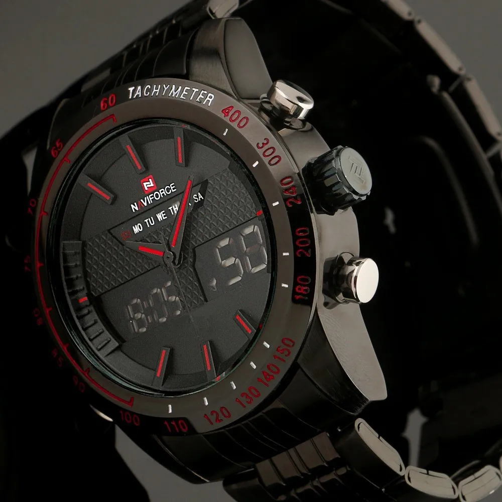 Prix pour Chaude De Luxe Hommes Montres À Quartz En Acier Plein Hommes de Chronographe Heure Horloge Analogique Numérique LED Lisible Montre Sport Militaire Montre Prix pour Chaude De Luxe Hommes Montres À Quartz En Acier Plein Hommes de Chronographe Heure Horloge Analogique Numérique LED Lisible Montre Sport Militaire Montre