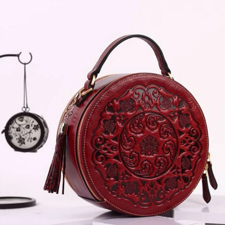 Sacs Haute À Véritable Chinois Décontracté Black Fourre Vintage Qualité Célèbre Relief De red Cuir Corssbody tout Main Style D'épaule Marque Femmes Sac En YYz5xvg