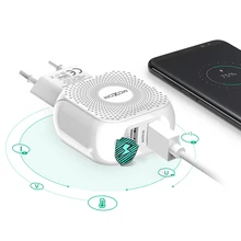 MOXOM Dual USB зарядное устройство для мобильного телефона EU зарядное устройство вилка Дорожное настенное зарядное устройство адаптер для iPhone iPad samsung Xiaomi зарядное устройство для телефона