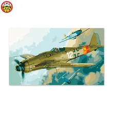 Военные самолеты Второй мировой войны Цифровая живопись автопортреты декоративные ручной работы подарки заполняющий цвет