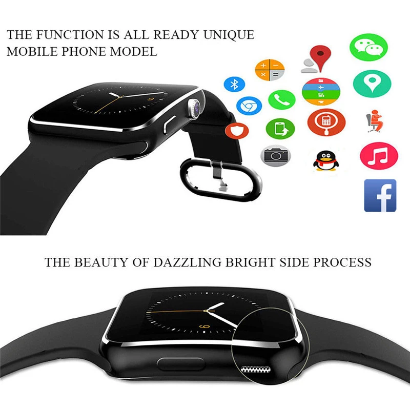 X6 Смарт-часы, водонепроницаемые, поддержка Bluetooth, sim-карта, камера, фитнес-телефон, часы для мужчин и женщин, Смарт-часы версия