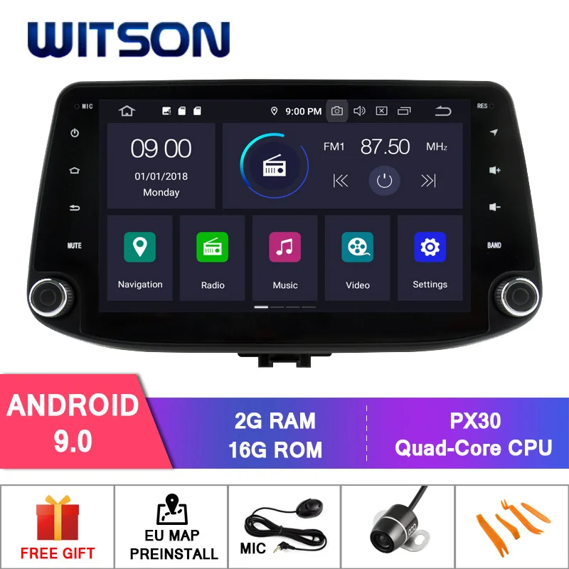 Flash Deal WITSON Android 9.0 IPS HD Screen for HYUNDAI I30 2018 CAR RADIO 4GB RAM+64GB FLASH 8 Octa Core AUTO STEREO GPS+DVR/WIFI+DSP+DAB 1
