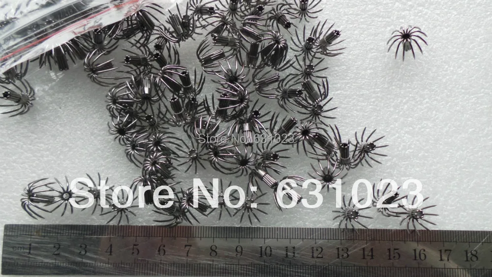 

MR OCTOPUS 200pcs fishing hooks , squid hooks,squid jigs,black colour,round hooks.