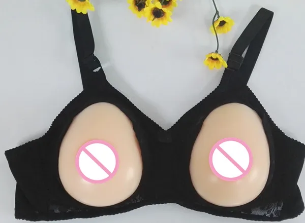 

Convenient Design 800g/pair Free Shipping Tear Drop Shape Silicone Breasts Forms with Bra by Handmade Craft for Cross Dress