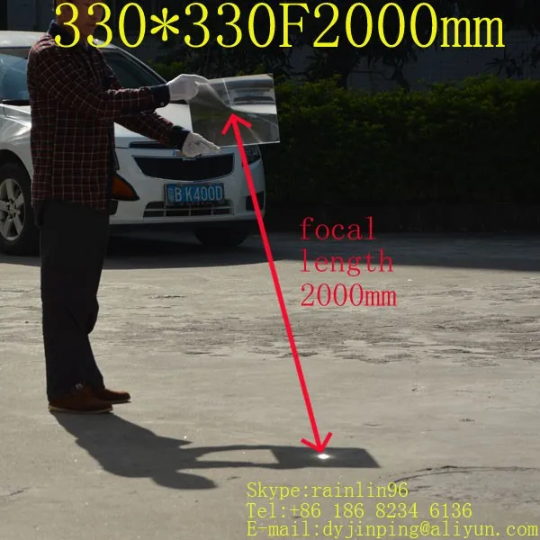 

330*330mm long focal length 2000mm fresnel lens for solar energy collection plastic optical fresnel lens PMMA material