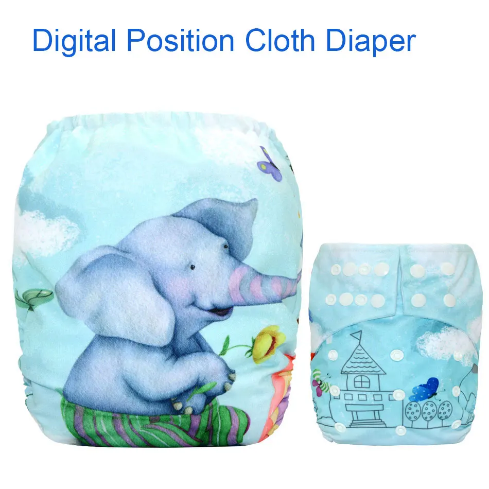 OS детские тканевые подгузники с карманами для мальчиков и девочек, Многоразовые водонепроницаемые и дышащие подгузники для детей 5-15 кг - Цвет: d4