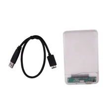 Portable USB 3.0 to SATA 2.5″ inch HD Enclosure Case PC External Data Storage Box Caddy up to 5Gbps Transparent
