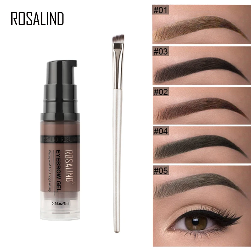 

ROSALIND Gel for Eyebrow Pencil Shadows Brush Tool Kit Brow Gel Transparent Professional Makeup Cosmetics For Eyebrow Dye Tattoo