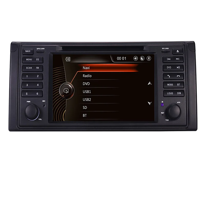 В наличии оригинальный UI 2 din Android 10 автомобильный DVD плеер для bmw E39 X5 GPS BT Радио USB SD