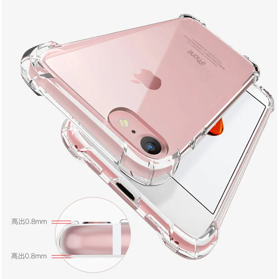 

For Coque iPhone 6 6s Case Rubber TPU Silicone Back Cover Cases For Funda iPhone 6 6S Plus 7 Plus 5 5S SE Anti-knock Phone Case