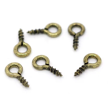 

DoreenBeads 1000 Bronze Tone Screw Eye Bail Drilled Findings 8x4mm (B14668)