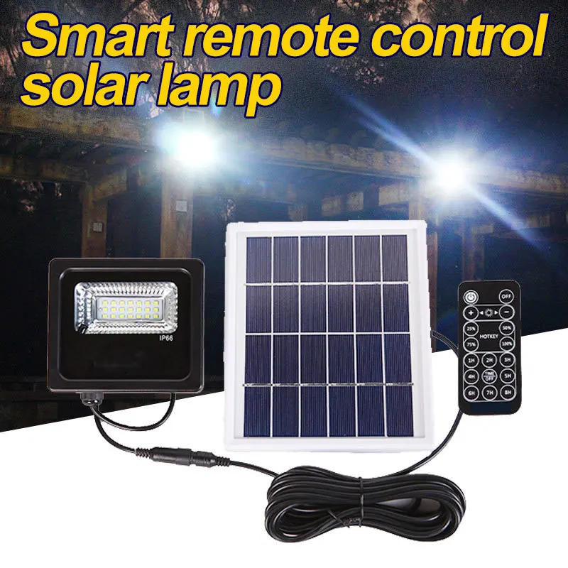 

Solar Flood Light 10W 21LEDS Remote Control Outdoor Lighting Waterproof IP66 With Solar Panel LED Spotlights Garden Lamp