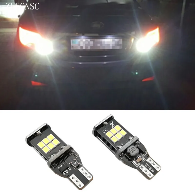2 шт. T15 W16W Автомобильные светодиодные задние фонари без ошибок для VW Polo Golf 4 5 7 6 3