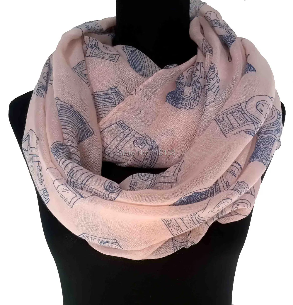 

Vintage Camera Print Women's Infinity Circle Scarf
