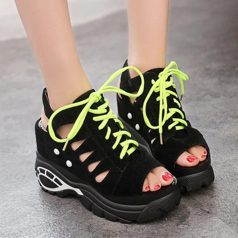 

2019 Fashion Woman Sandals Women Casual Wedge Summer Shoes Lace up High Heel Platform Ladies Sandals Slippers Sandalia feminina