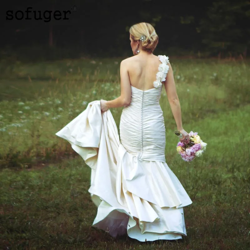 Белые длинные элегантные пикантные Милая Атласное Плиссированное Многоуровневое Weddding платья для женщин молния на платье невесты