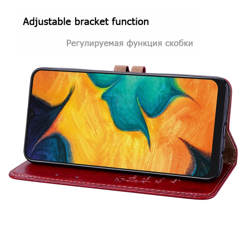 Кожаный флип чехол для Samsung Galaxy S10 S10e S9 S8 Plus A10S A20S A20E A70 A50 A40 A30 A20 A10 A9 A8 A7 A6 J8 J6 J4