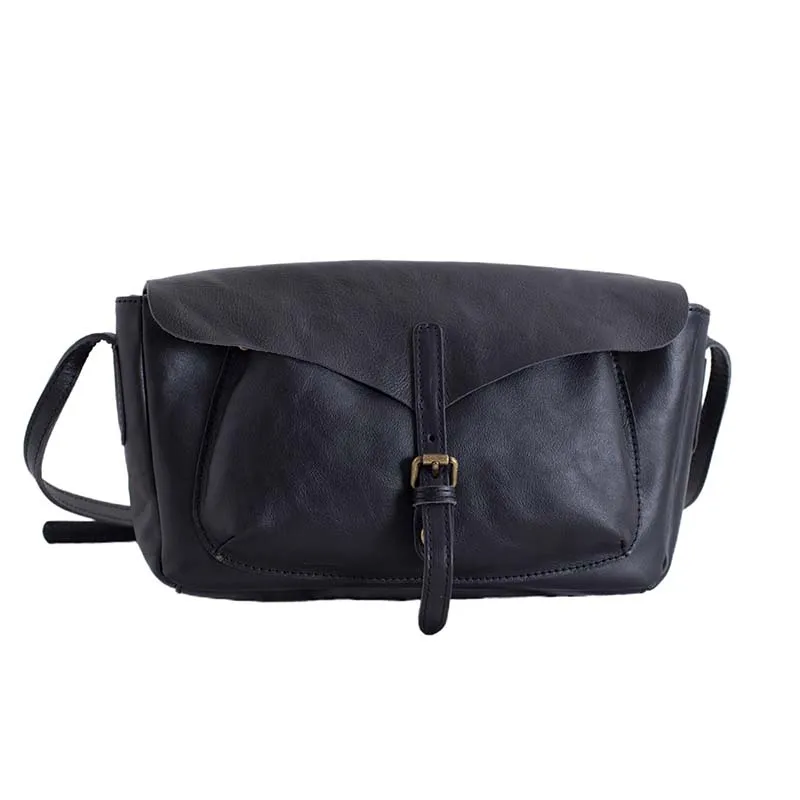 Vintage original simple shoulder bag first layer cowhide large capacity soft leather Messenger bag