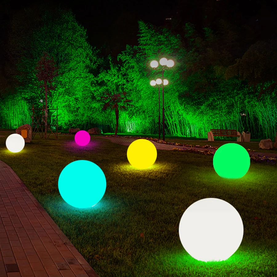 

Rechargeable 16 Color Glow Ball Night Light Outdoor Garden lights Lighting Lawn Pathway Landscape Swimming Pool Pond Light