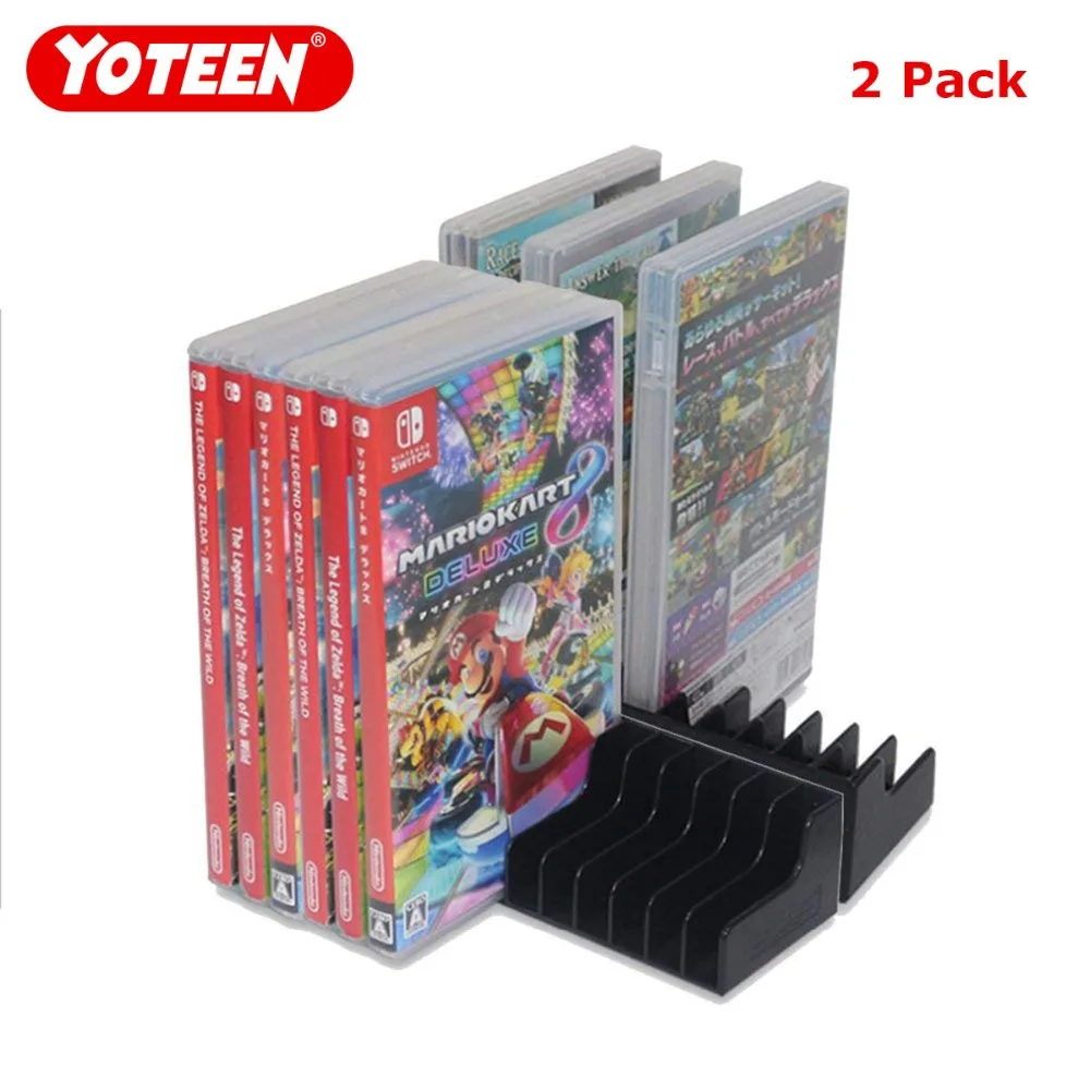 

Yoteen 2 Pack Game Card Box Storage Stand Holder For Nintendo Switch NS for 24pcs CD Disks Card Holder