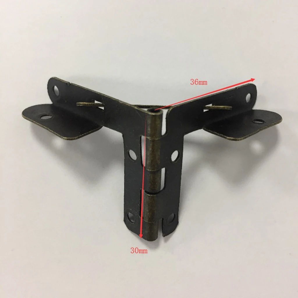 20pcs 90 Degree Angle Support Spring Hinges Door Hinge for Small Jewelry Wine Case Cabinet Watch Box Wooden Lid
